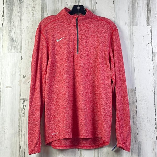 Athletic Top Long Sleeve Collar By Nike In Red, Size: M Online