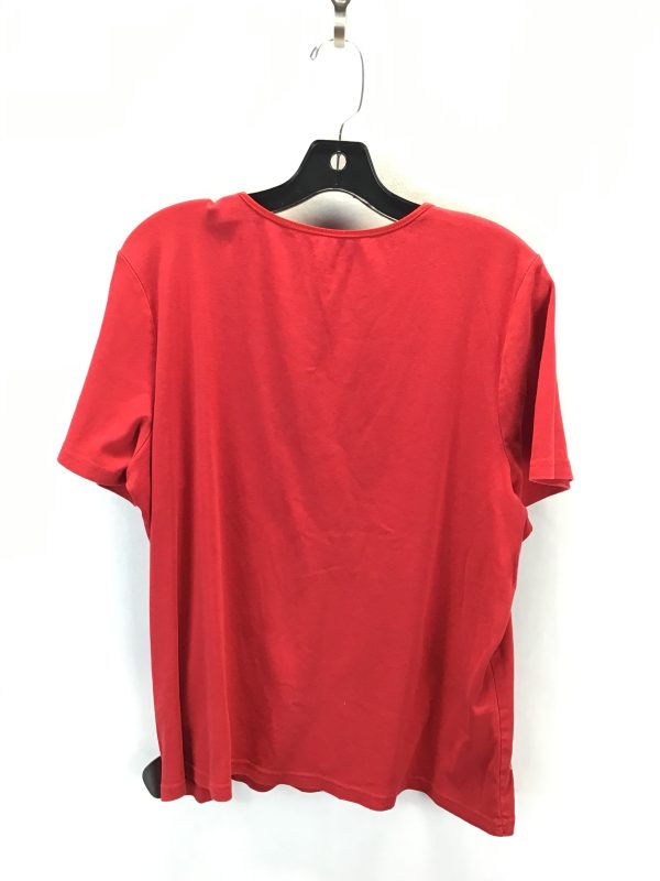 Top Short Sleeve Basic By Cj Banks In Red, Size: 1x For Discount