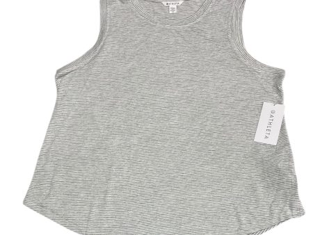 Athletic Tank Top By Athleta In Grey & White, Size: 2x Cheap