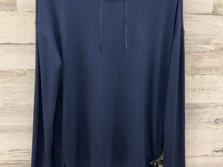 Athletic Top Long Sleeve Hoodie By Athletic Works In Navy, Size: L For Cheap