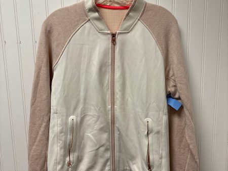 Athletic Jacket By Lululemon In Pink & White, Size: M Fashion