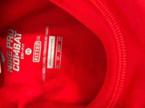 Athletic Top Long Sleeve Collar By Nike In Red, Size: Xs Supply