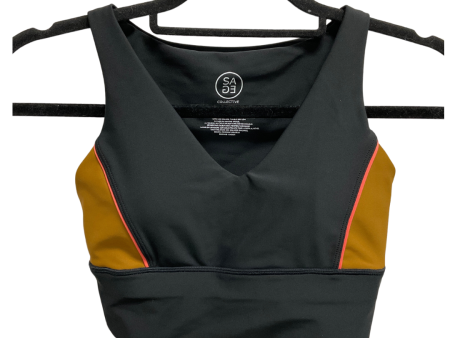 Athletic Bra By Sage In Black & Gold, Size: Xs Discount