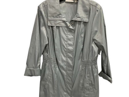 Athletic Jacket By Chicos In Silver, Size: L Sale