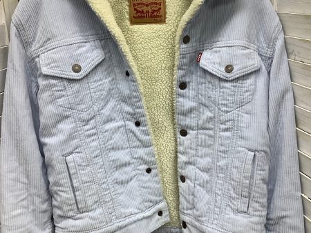 Coat Faux Fur & Sherpa By Levis In Blue, Size: Xs For Sale