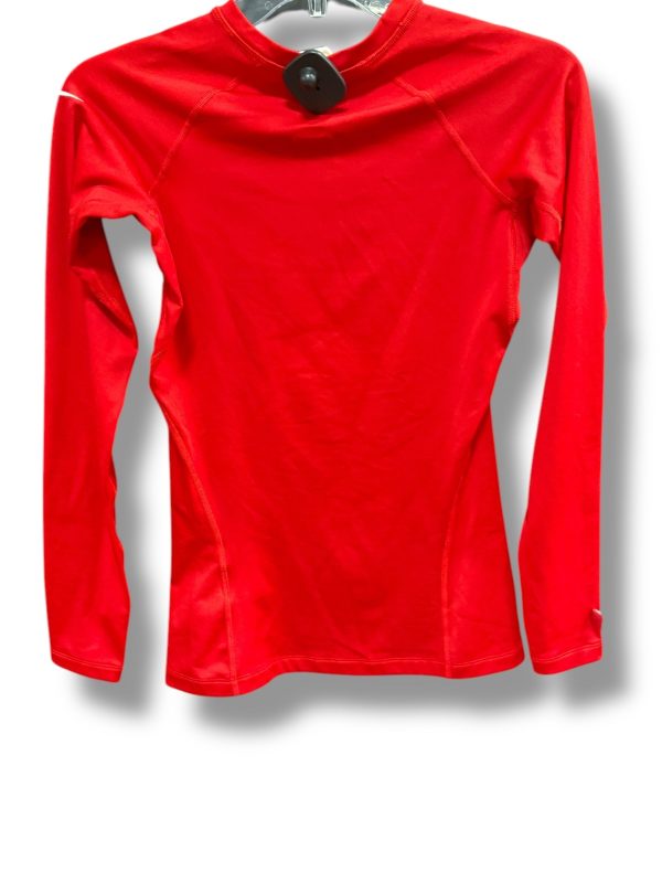 Athletic Top Long Sleeve Collar By Nike In Red, Size: Xs Supply