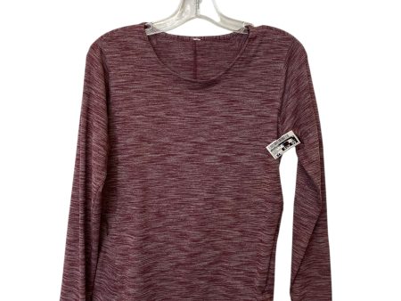 Athletic Top Long Sleeve Collar By Lululemon In Purple, Size: M For Discount