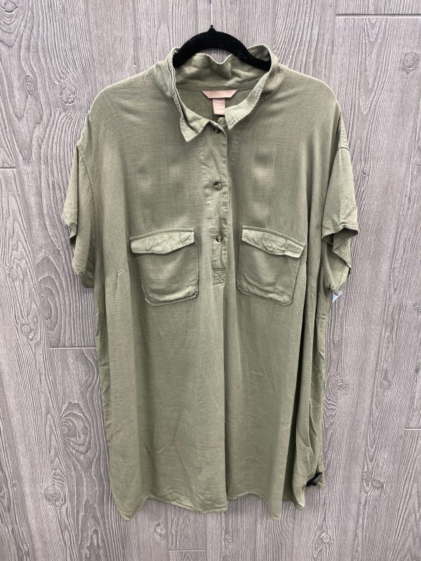 Dress Casual Short By H&m In Green, Size: 3x For Sale