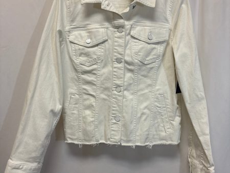 Jacket Denim By Apt 9 In White Denim, Size: L on Sale