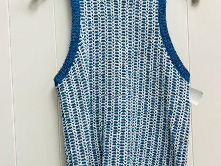 Top Sleeveless By Ann Taylor In Blue & White, Size: Sp Discount