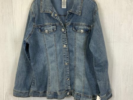 Jacket Denim By Denim 24 7 In Blue, Size: Xl Online Sale