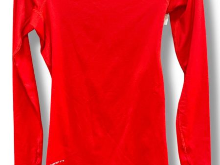 Athletic Top Long Sleeve Collar By Nike In Red, Size: Xs Supply