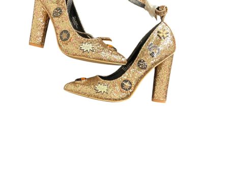 Shoes Heels Block By Clothes Mentor In Gold, Size: 9 Sale