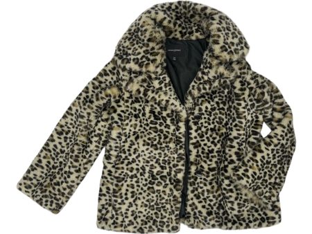 Coat Faux Fur & Sherpa By Banana Republic In Leopard Print, Size:Xs Discount