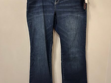 Jeans Boot Cut By Inc In Blue Denim, Size: 12 For Discount