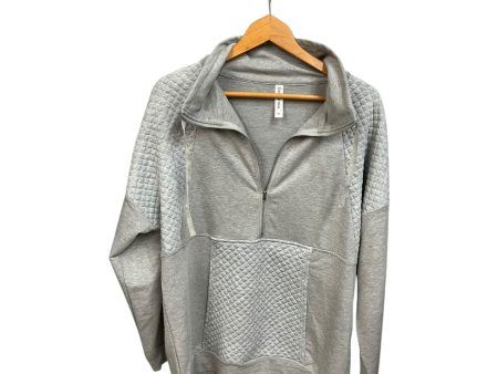 Athletic Top Long Sleeve Collar By Tickled Teal In Grey, Size: Xl Discount