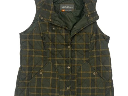 Vest Puffer & Quilted By Eddie Bauer In Green & Yellow, Size:1X Online