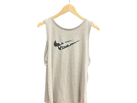 Athletic Tank Top By Nike Apparel In Grey, Size: 1x Discount