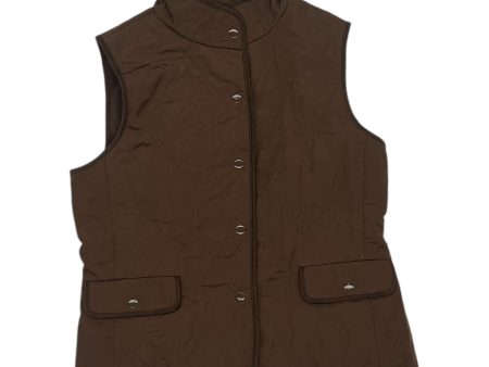 Vest Puffer & Quilted By Talbots In Brown, Size:M Online Hot Sale