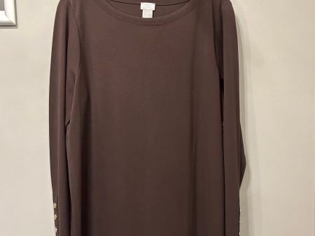 Tunic Long Sleeve By Chicos In Brown, Size: L Supply