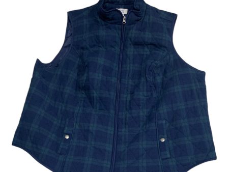 Vest Puffer & Quilted By Croft And Barrow In Blue & Green, Size: 3x Online Sale