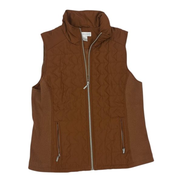 Vest Puffer & Quilted By Christopher And Banks In Brown, Size:M Discount