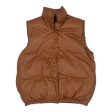 Vest Puffer & Quilted By Clothes Mentor In Brown, Size:M Online now