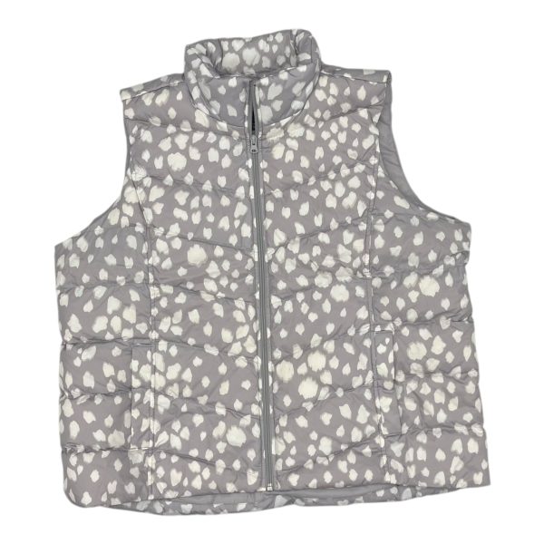 Vest Puffer & Quilted By Lands End In Grey, Size:1X Online Hot Sale