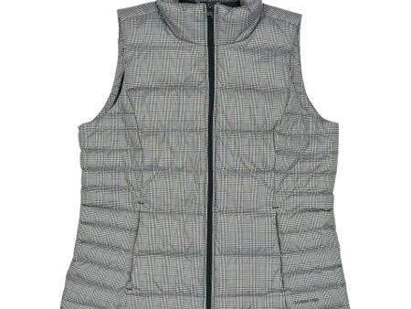 Vest Puffer & Quilted By Lands End In Black & White, Size:M Fashion