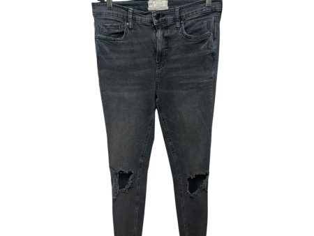 Distressed Jeans Skinny By Free People In Grey, Size: 6 Hot on Sale