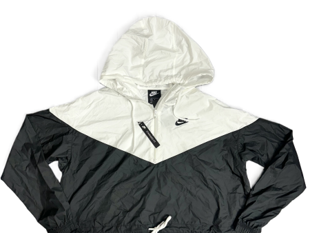 Athletic Jacket By Nike Apparel In Black & White, Size: M on Sale